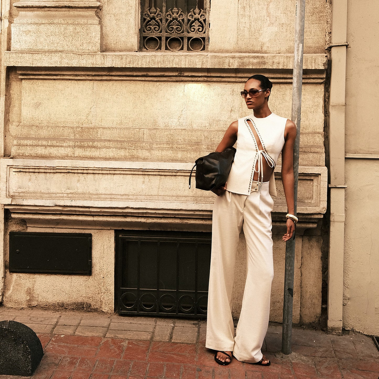 Metal Thread Embroidery Pants